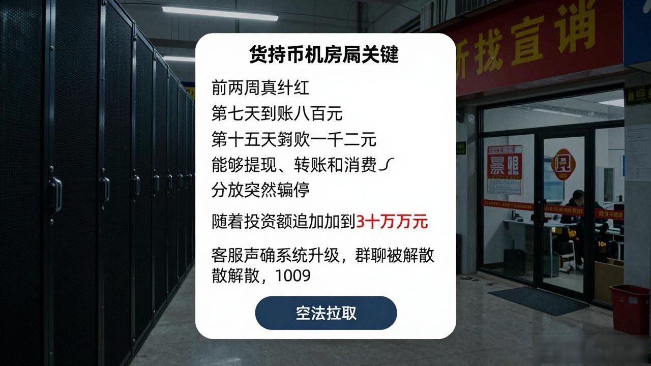 数字货币机房骗局揭秘：你花十万买的矿机，只是一张收据