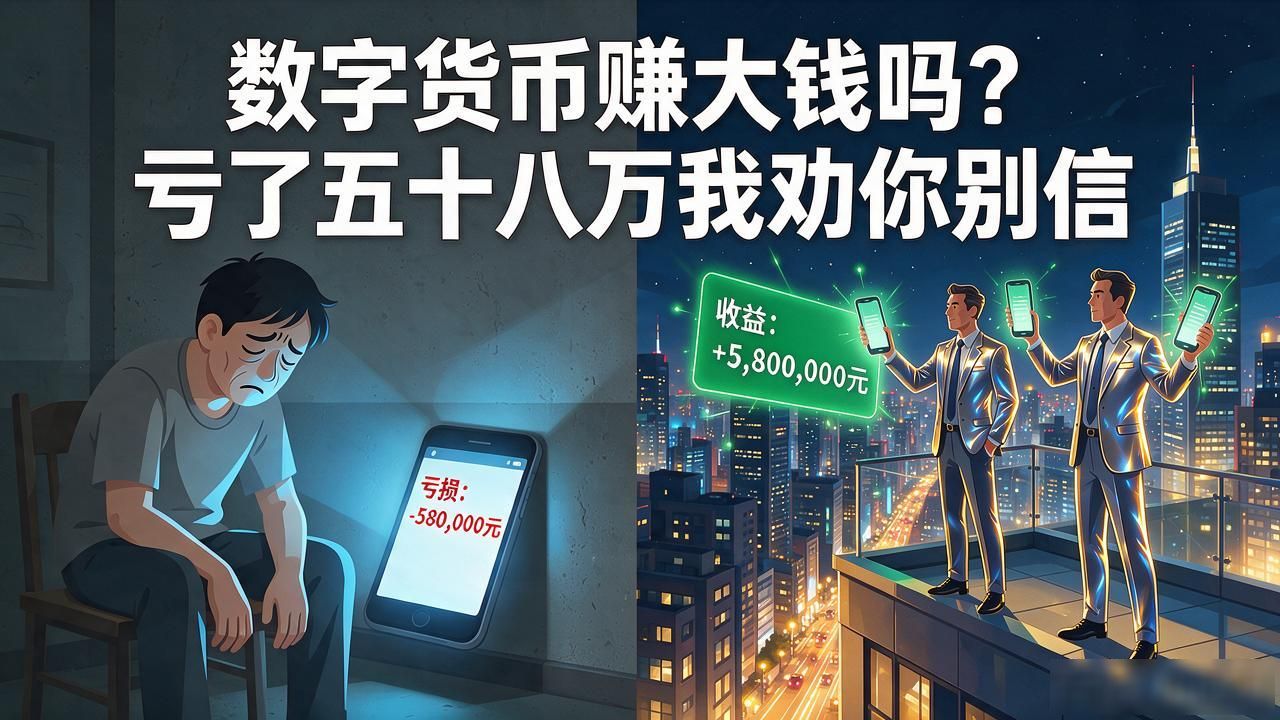 数字货币赚大钱吗？亏了五十八万我劝你别信