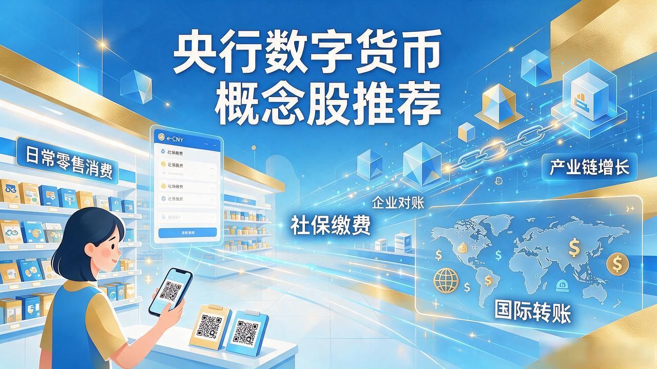 央行数字货币专股有哪些？数字货币概念股推荐