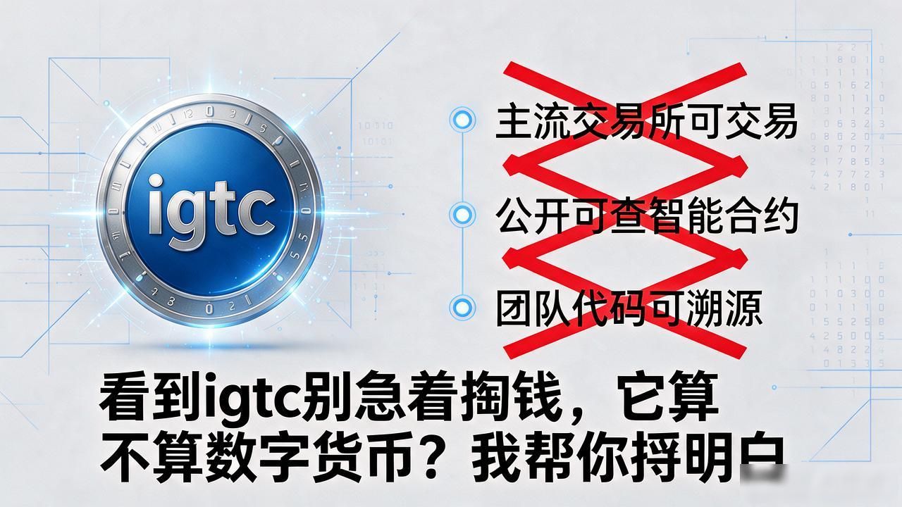 看到igtc别急着掏钱，它算不算数字货币？我帮你捋明白