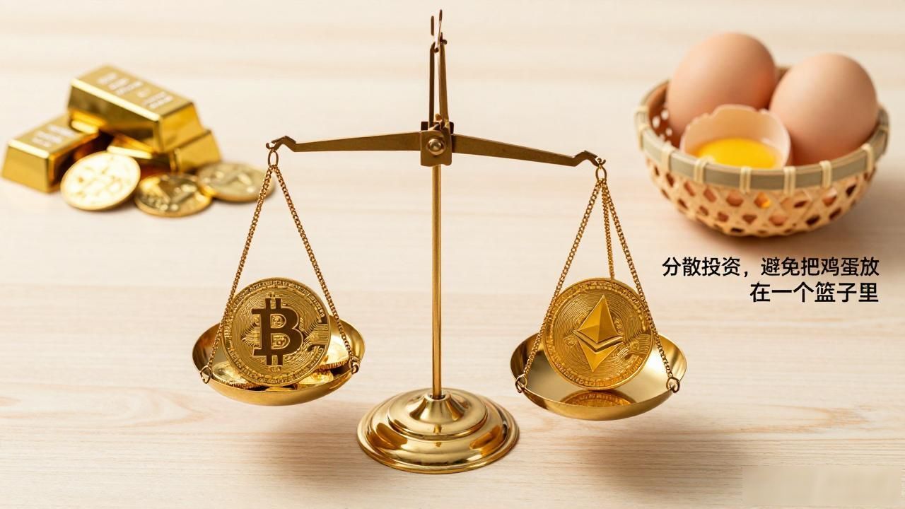 黄金加密数字货币怎么选？2026年普通人别把鸡蛋放一个篮子