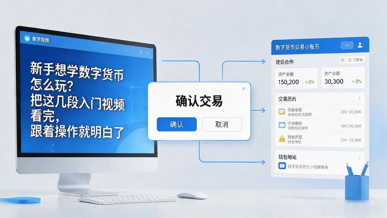 新手想学数字货币怎么玩？把这几段入门视频看完，跟着操作就明白了