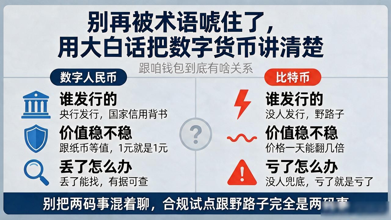 别再被术语唬住了，用大白话把数字货币讲清楚，跟咱钱包到底有啥关系