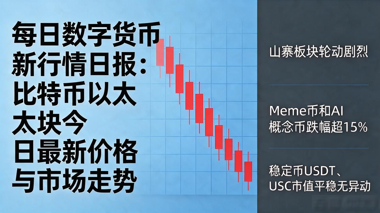 每日数字货币新行情日报：比特币以太坊今日最新价格与市场走势