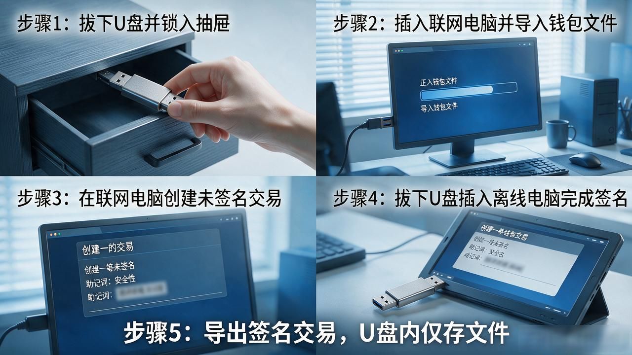 花几十块U盘自制数字货币钱包，比买硬件钱包划算多了